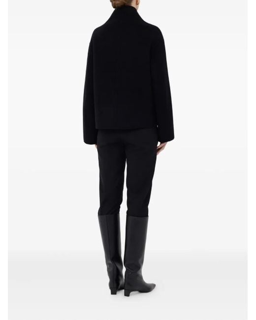 Loulou de Saison Black Double-Breasted Wool Jacket
