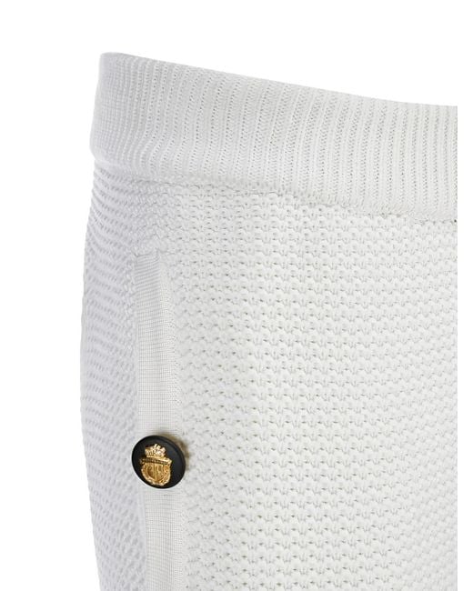 Billionaire White Logo-Detail Knit Track Pants for men