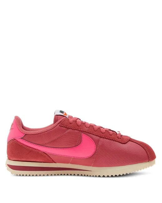 Nike Red Cortez Lace-Up Sneakers