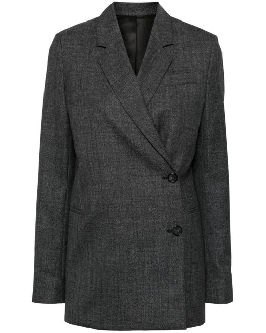 Mélange double-breasted blazer di Totême  in Black