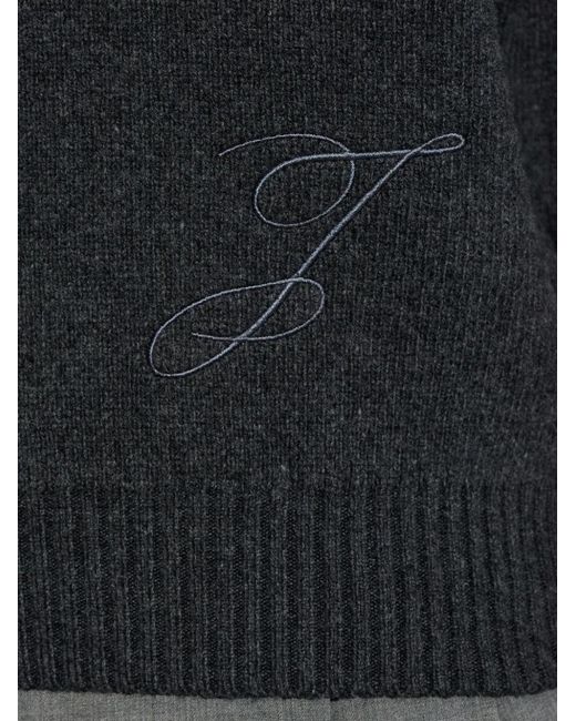 Dark Virgin Wool La Maille Pallone Pullover-Donna di Jacquemus in Blue
