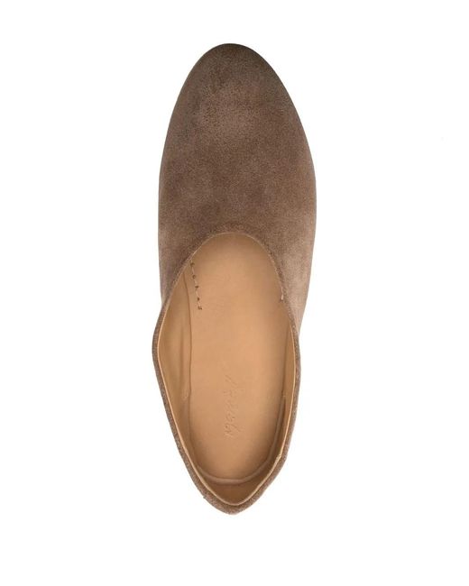 Marsèll Brown Coltellaccio Suede Ballet Flats