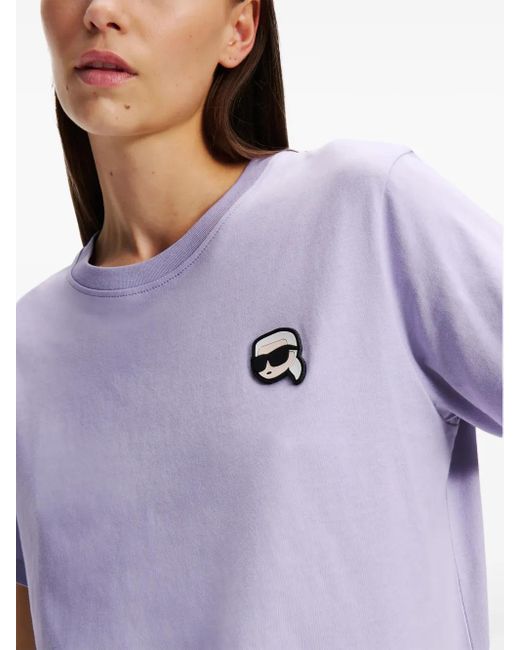 Karl Lagerfeld Purple Ikon T-Shirt