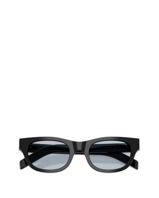 Prada Gray Round-Frame Sunglasses for men