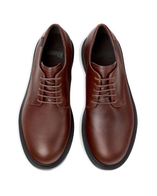 Camper Brown Dean Leather Derby Shoes for men
