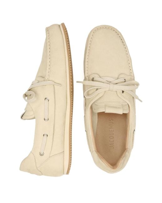 Jacquemus White Les Batto Boat Shoes for men