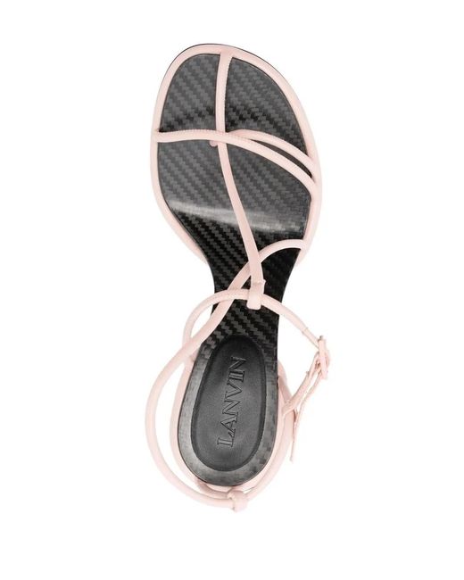 Lanvin White Straplight 110 Leather Sandals