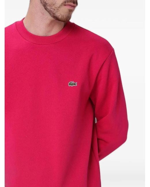 Lacoste Red Logo-Patch Sweatshirt for men