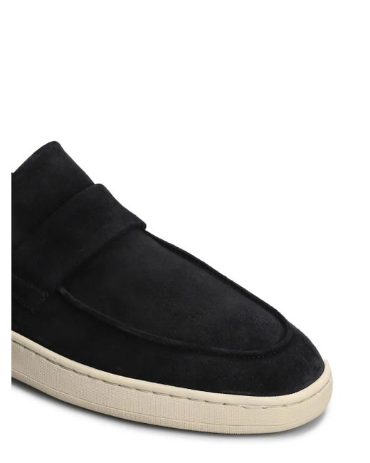 Officine Creative Black Suede Loafers for men