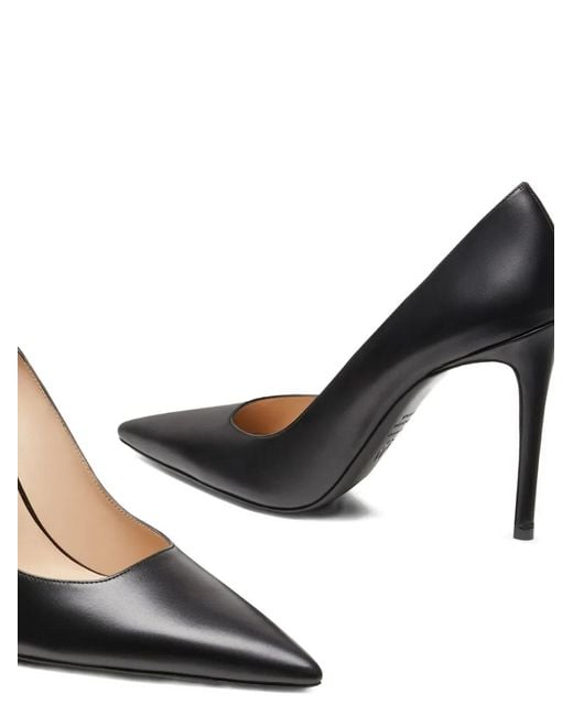 Stuart Weitzman Black Power Pointed-Toe Pumps