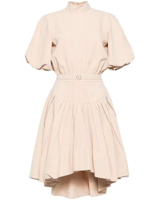 Saiid Kobeisy Natural Crepe Short Dress