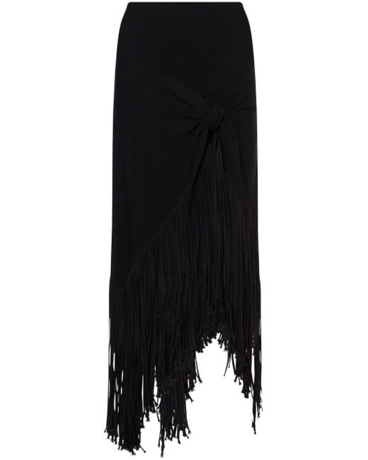 Philosophy Di Lorenzo Serafini Black Classic High-Waisted Philosophy Skirt With Smooth Texture
