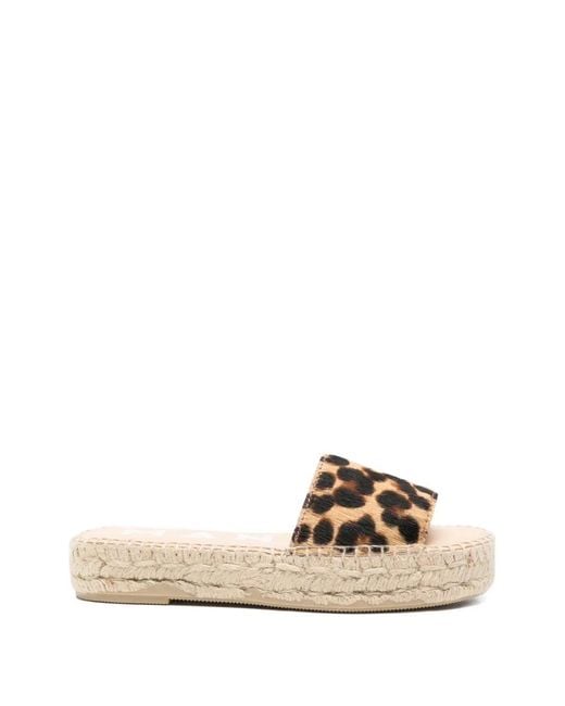 Manebí Natural Leopard-Print Espadrilles