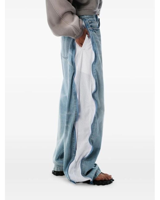 Alexander Wang Jeans Met Ritsdetail in het Blue