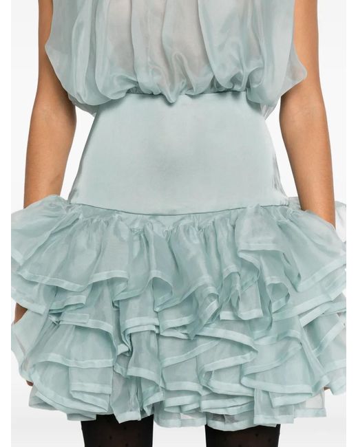 Viktor & Rolf Blue Ruffled Mini Dress