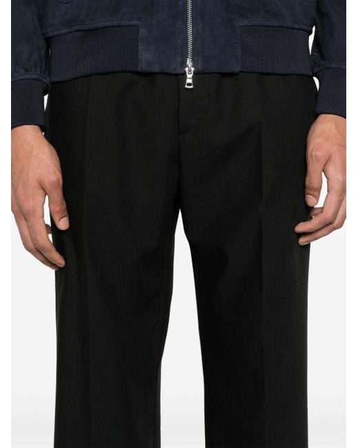 Pantalon de costume en laine Tagliatore pour homme en coloris Black