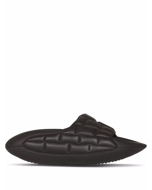 Balmain Brown B-it-quilted Sliders for men