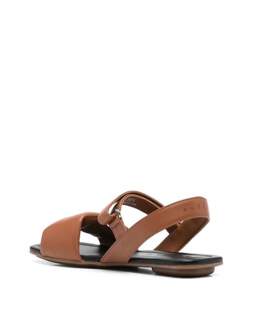 Hogan Brown Leather Flats