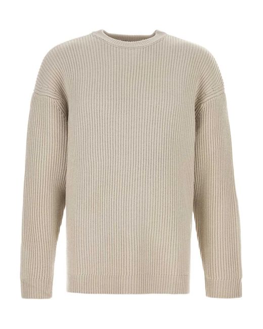 Entire studios Women's White Ribbed Wool Sweater