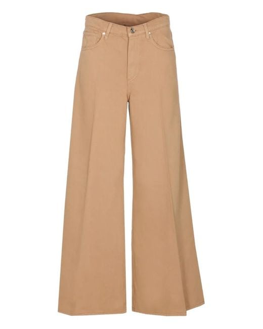 Liu Jo Natural Super-Flared High-Rise Trousers