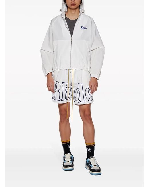 Rhude White Palm Track Jacket for men