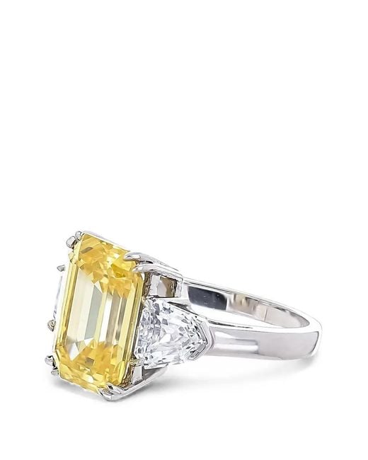 Fantasia by Deserio Metallic Canary Cubic Zirconia Ring