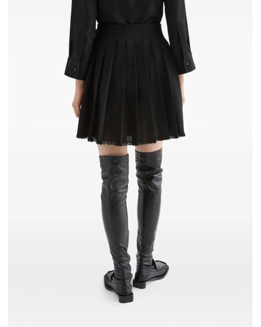 Jil Sander Wollen Mini-Rok in het Black