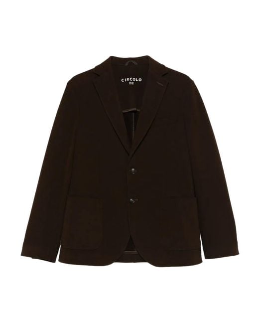 Circolo 1901 Black Button Patch-Pocket Jacket for men