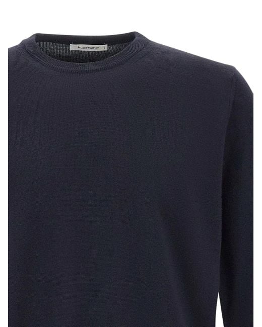 Kangra Blue Crew-Neck Knitted Sweater for men