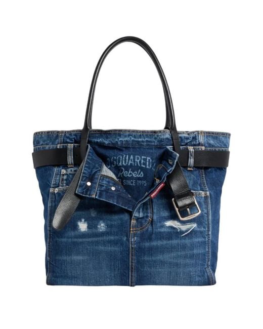 DSquared² Blue Twin Tote Bag
