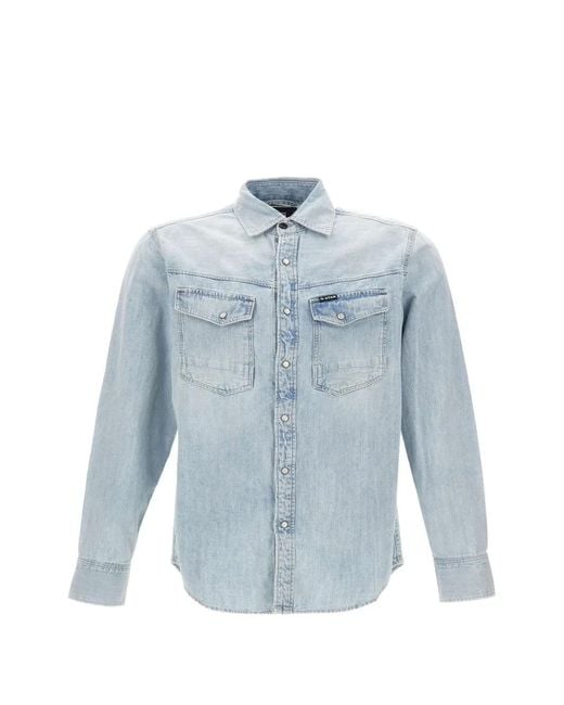 G-Star Blue Dakota Slim Denim Shirt for men