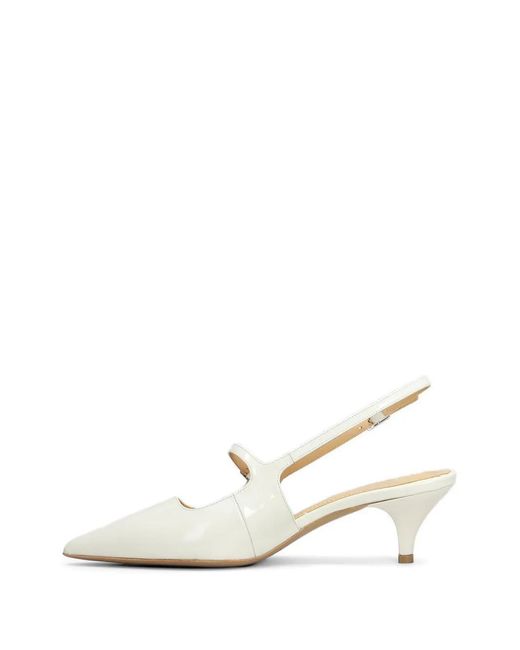 Fratelli Russo White Slingback-Pumps