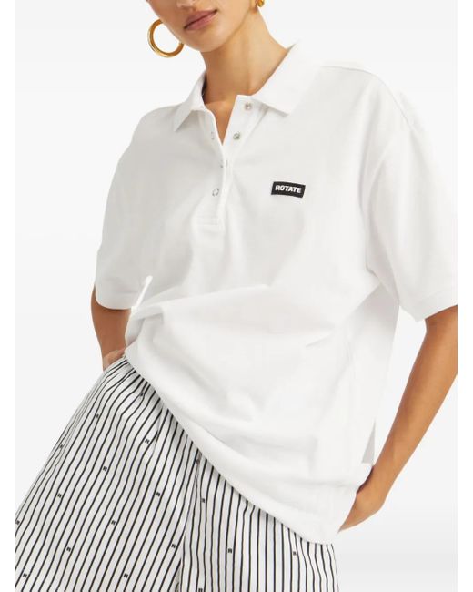 ROTATE BIRGER CHRISTENSEN White Gestreifte Shorts