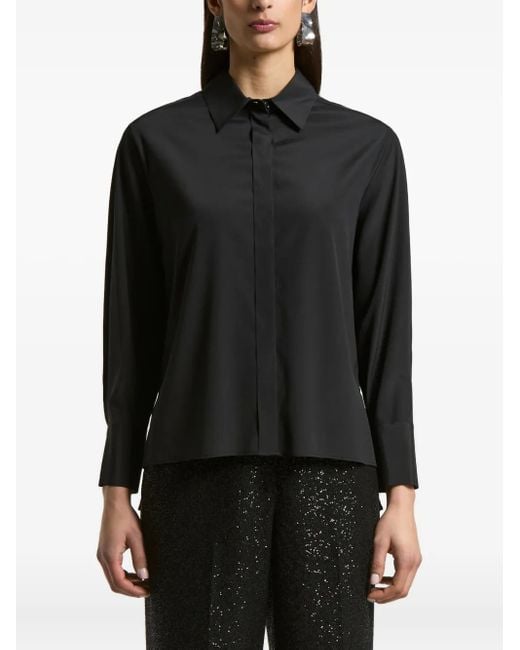 Peserico Blouse Met Lange Mouwen in het Black