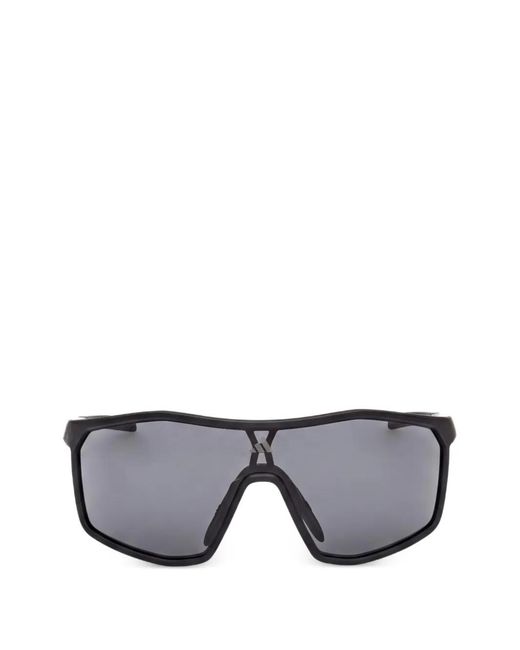 Adidas Gray Geometric-Frame Sunglasses for men