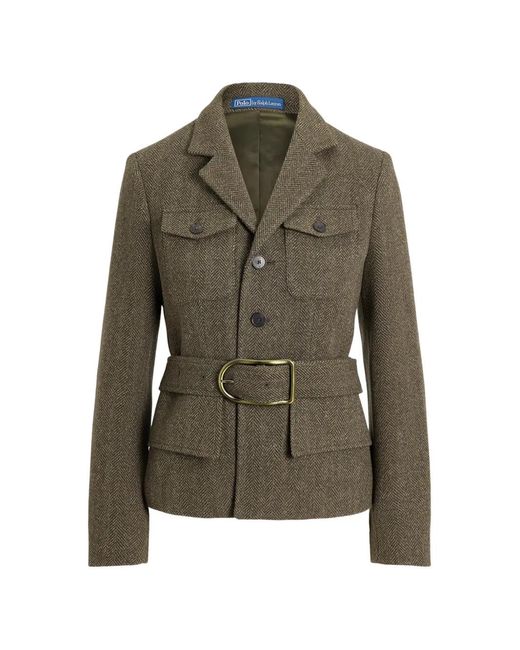 Polo Ralph Lauren Green Herringbone Utility Jacket