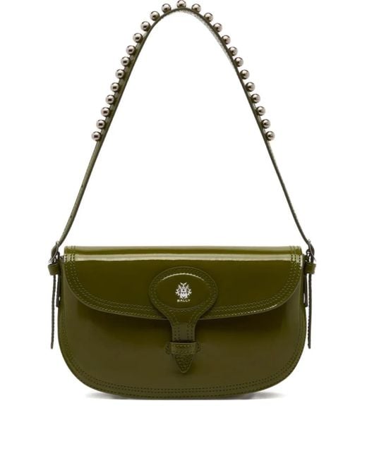 Bally Green Small Beckett Shoulder Bag