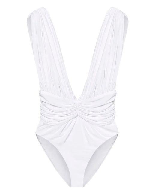 Giambattista Valli プランジネック ワンピース水着 White