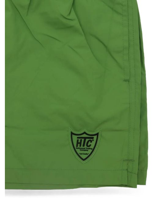 HTC Green Logo-Patch Drawstring Swim Shorts for men