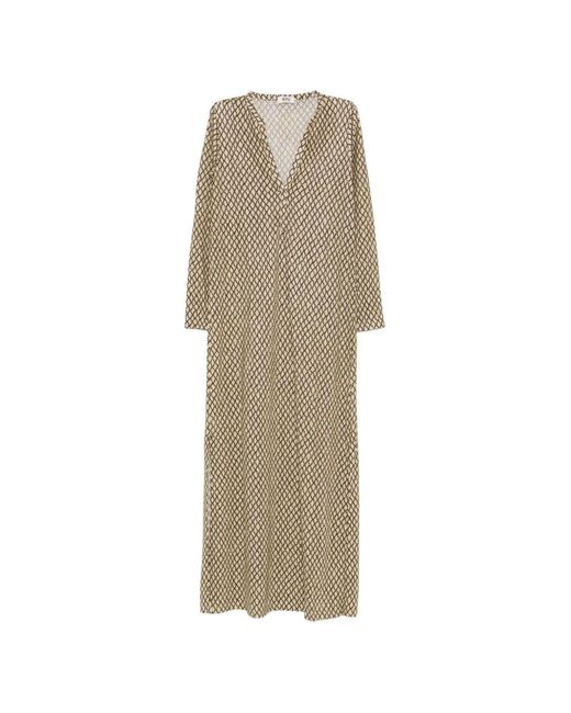 Siyu Natural V-Neck Maxi Dress