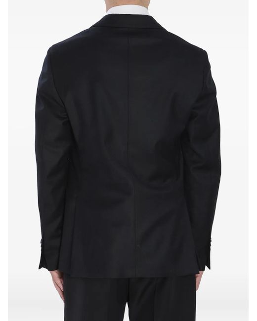 Lardini Black Peak-Lapel Blazer for men