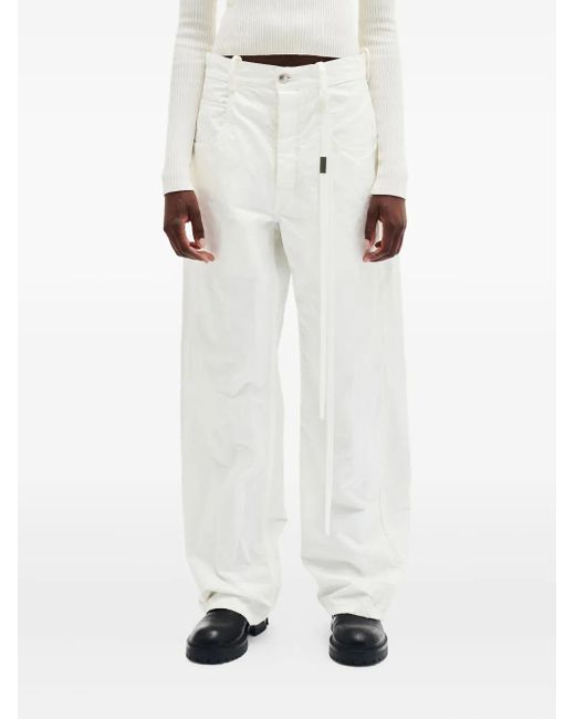 Ann Demeulemeester White Hose mit Taschen