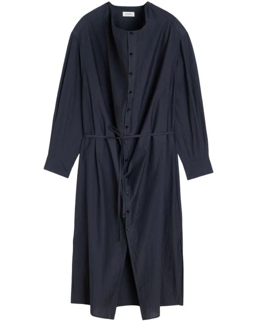 Abito Lungo Con Colletto Morbido di Lemaire in Blue