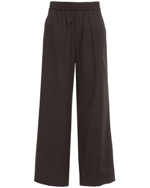 P.A.R.O.S.H. Brown Pressed-crease Straight Trousers