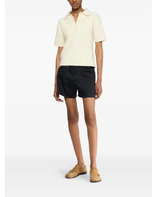 J.W. Anderson Natural Cable-Knit Polo Top