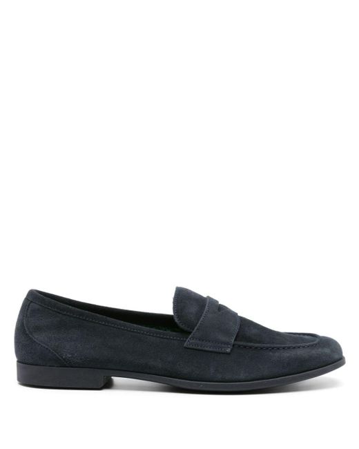 Fratelli Rossetti Blue Yacht Suede Penny Loafers for men