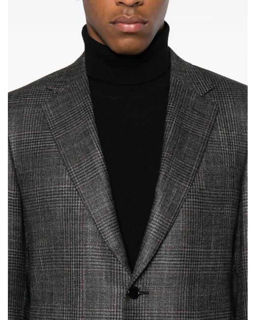 Canali Gray Checked Blazer for men
