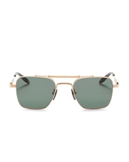 Akoni Gray Europa Square-Frame Sunglasses