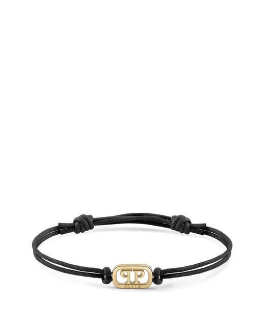 Philipp Plein Metallic Friendship Bracelet Plein Lettering