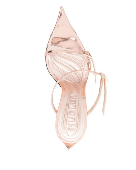 Mugler White 95Mm Fang Sandals